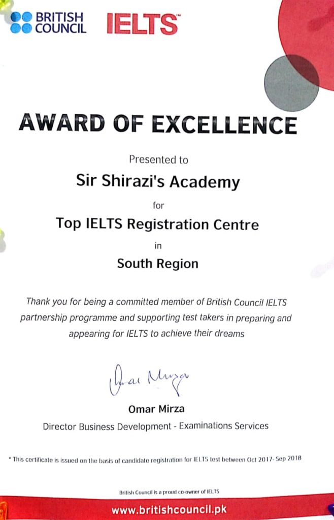 certificate - IELTS & Other Courses Institute